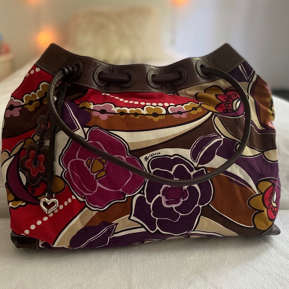 Large Brighton Canvas Tote EUC